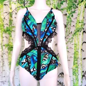 Palm pattern Monokini